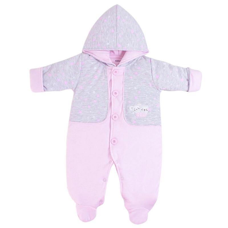 GENERICO - Enterizo acolchado algodon - Estrellas - Rosado