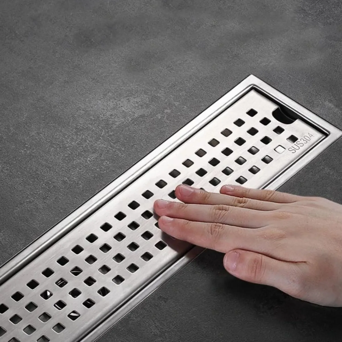 GENERICO - Sumidero Drenaje lineal 10x60cm de acero inoxidable 304