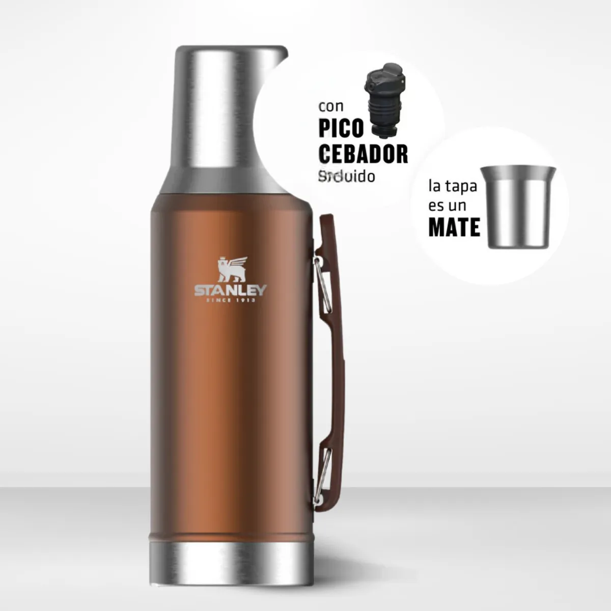 STANLEY - Termo de Bebida Mate System Dorado Stanley 1.2l