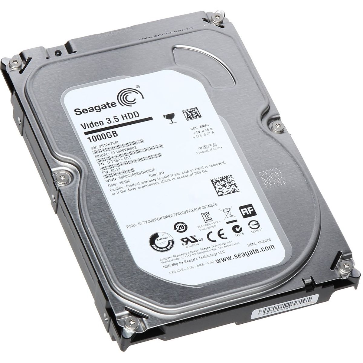 SEAGATE - Disco Duro Interno de 1 TB Seagate 3.5",SATA ,5900 rpm, 64 MB de búfer-ST1000VM002