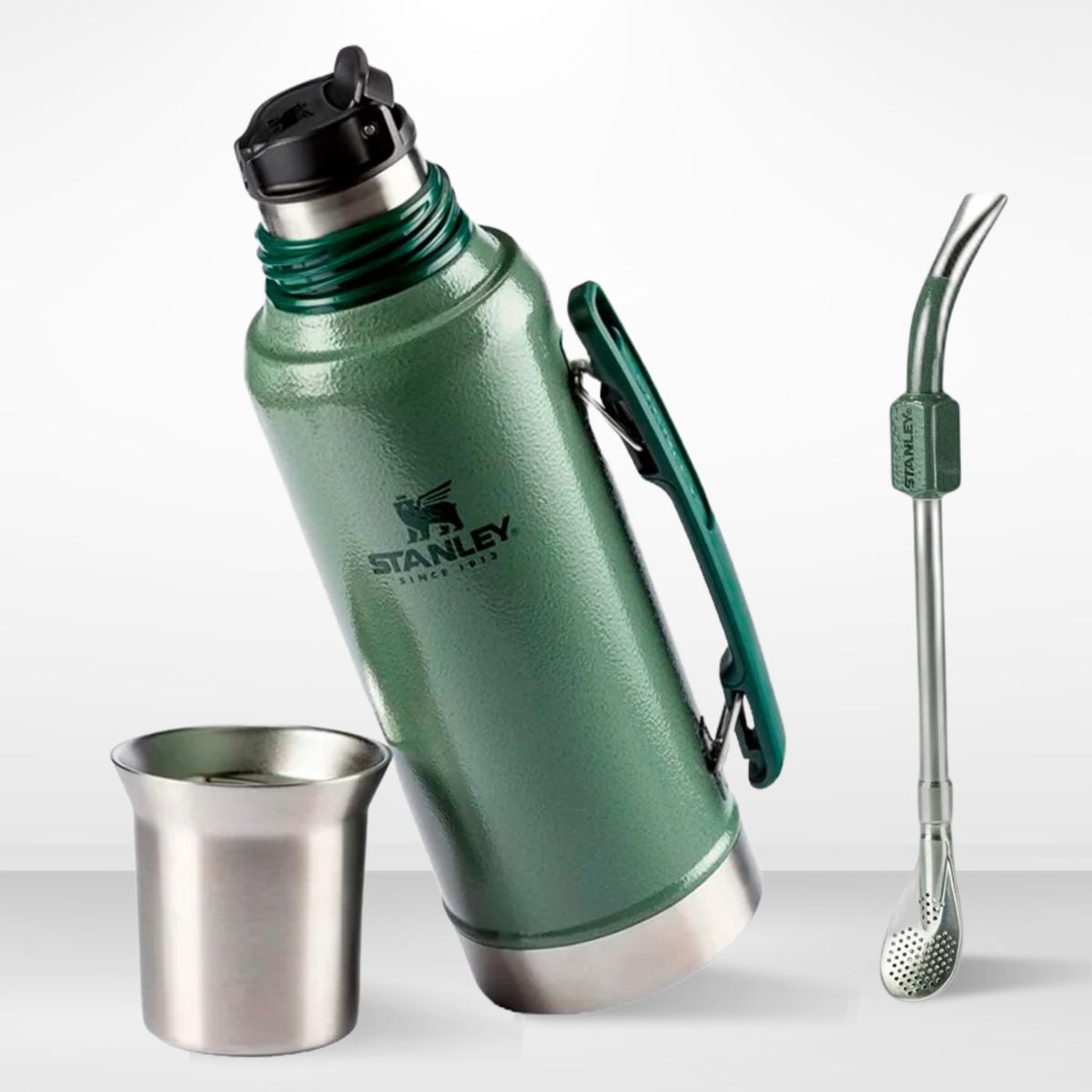 STANLEY - Termo de Bebida Mate System Stanley 1.2l + Bombilla Verde