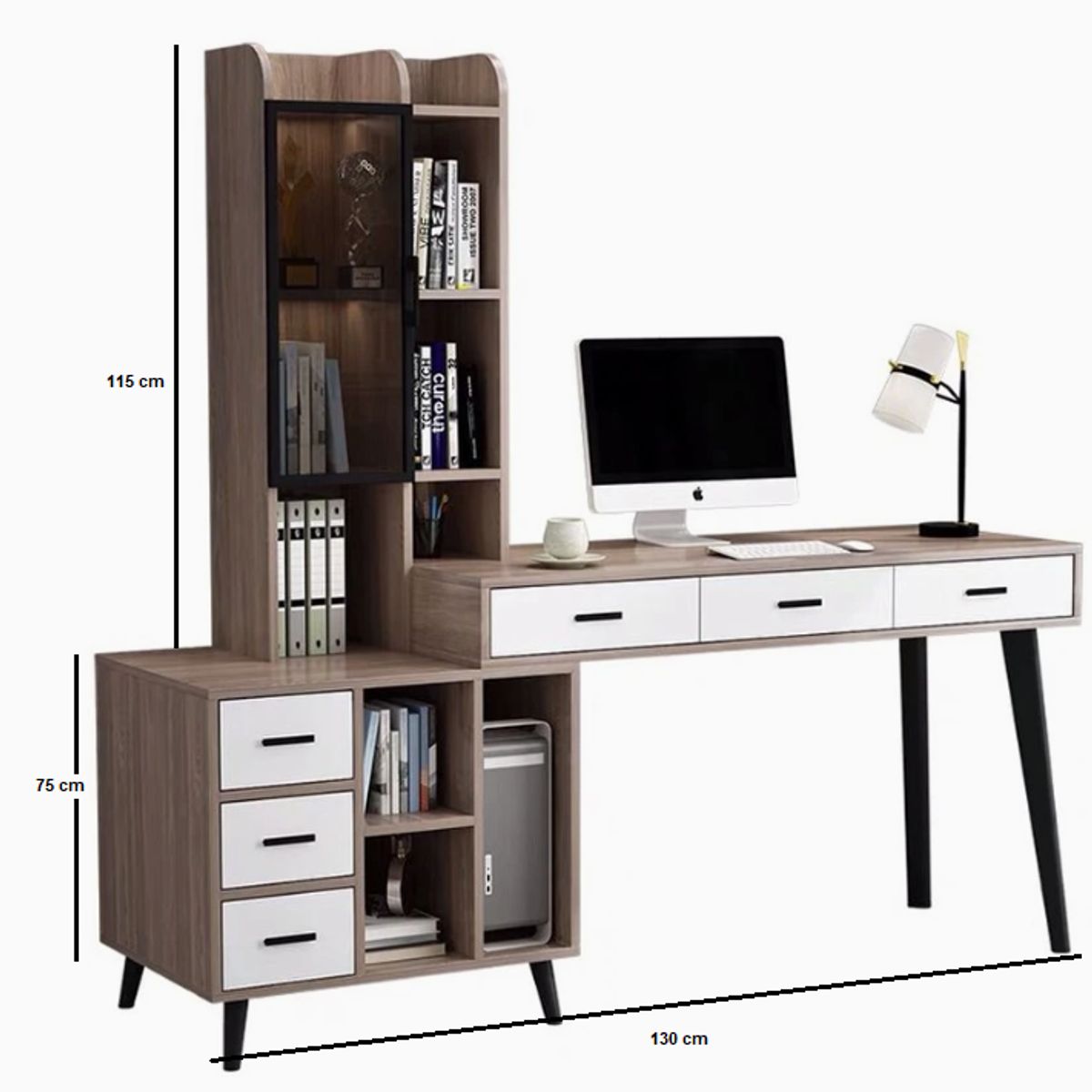 NACION MUEBLES - ESCRITORIO LIAM COLOR COÑAC NM