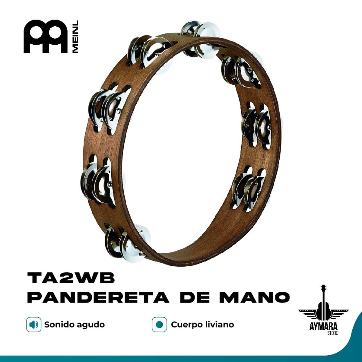 MEINL - Meinl TA2WB Pandereta de Mano