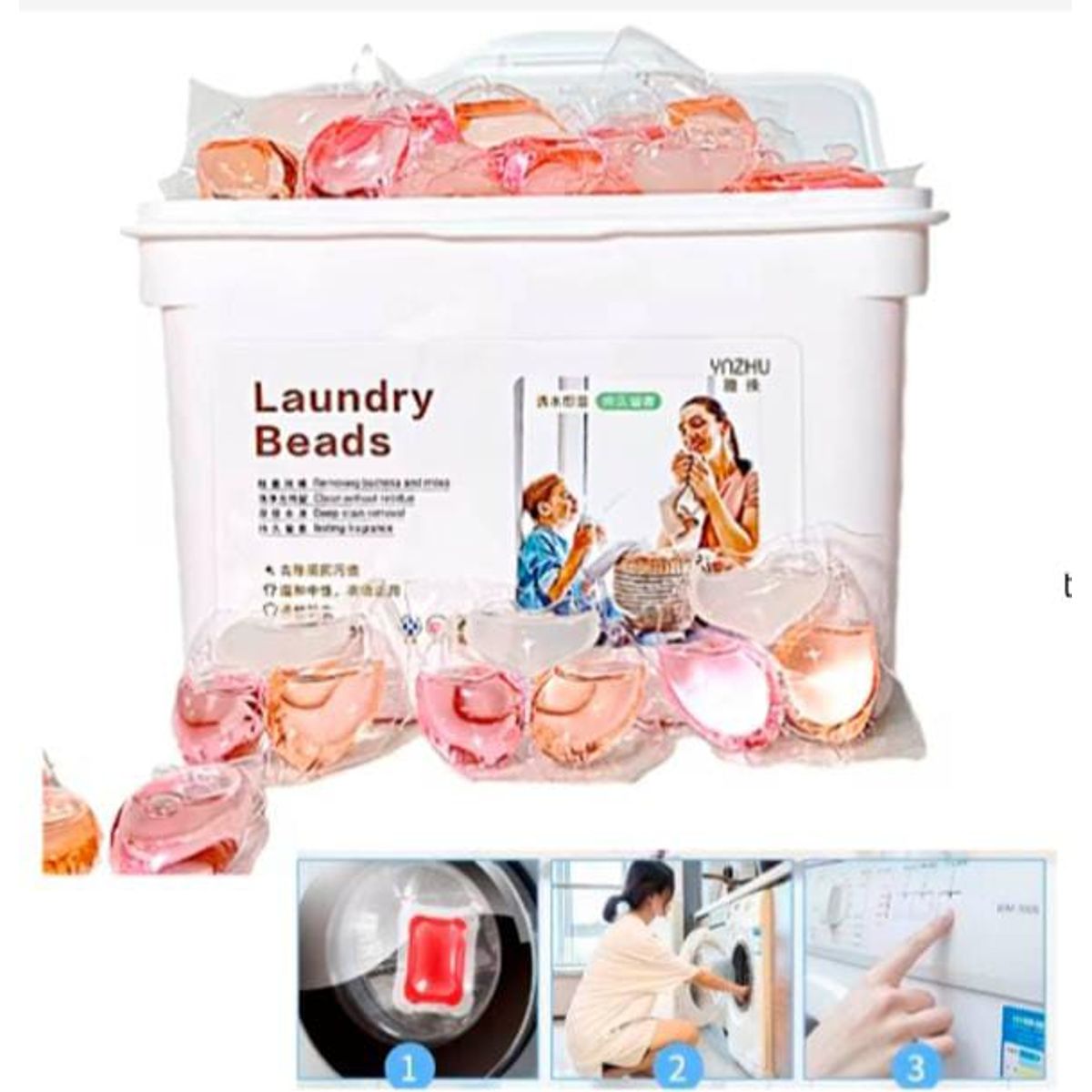 GENERICO - Cápsulas de lavandería con fragancia,  50 piezas