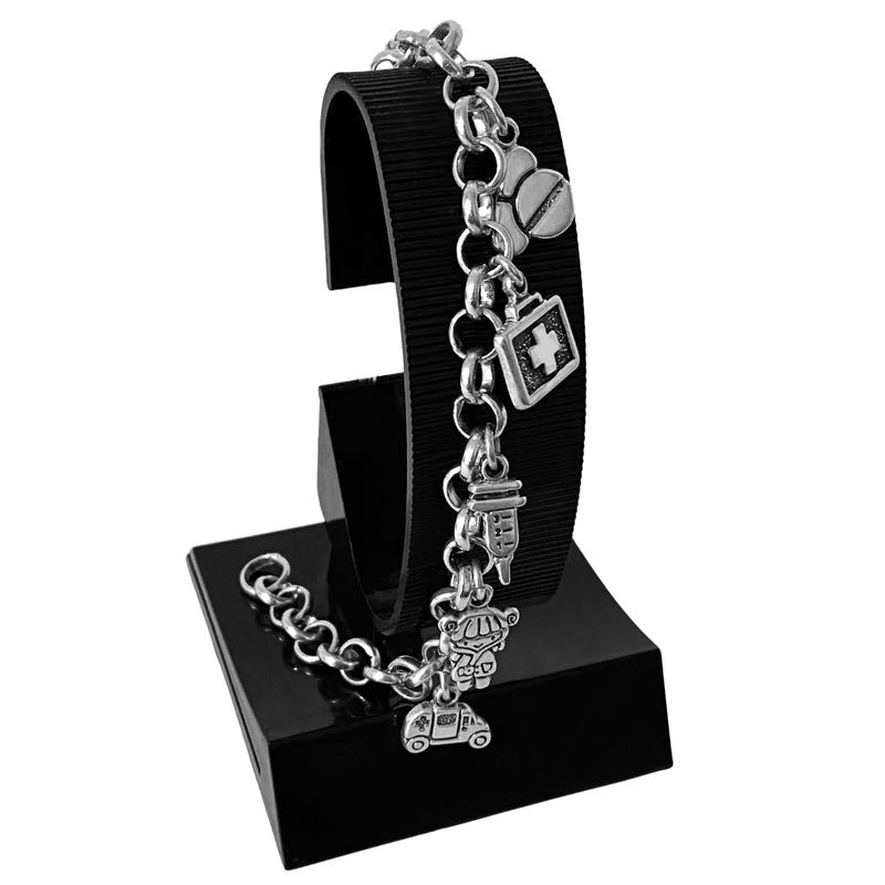 GENERICO - Pulsera Mujer Enfermera Salud Regalo Plata Quemada 950