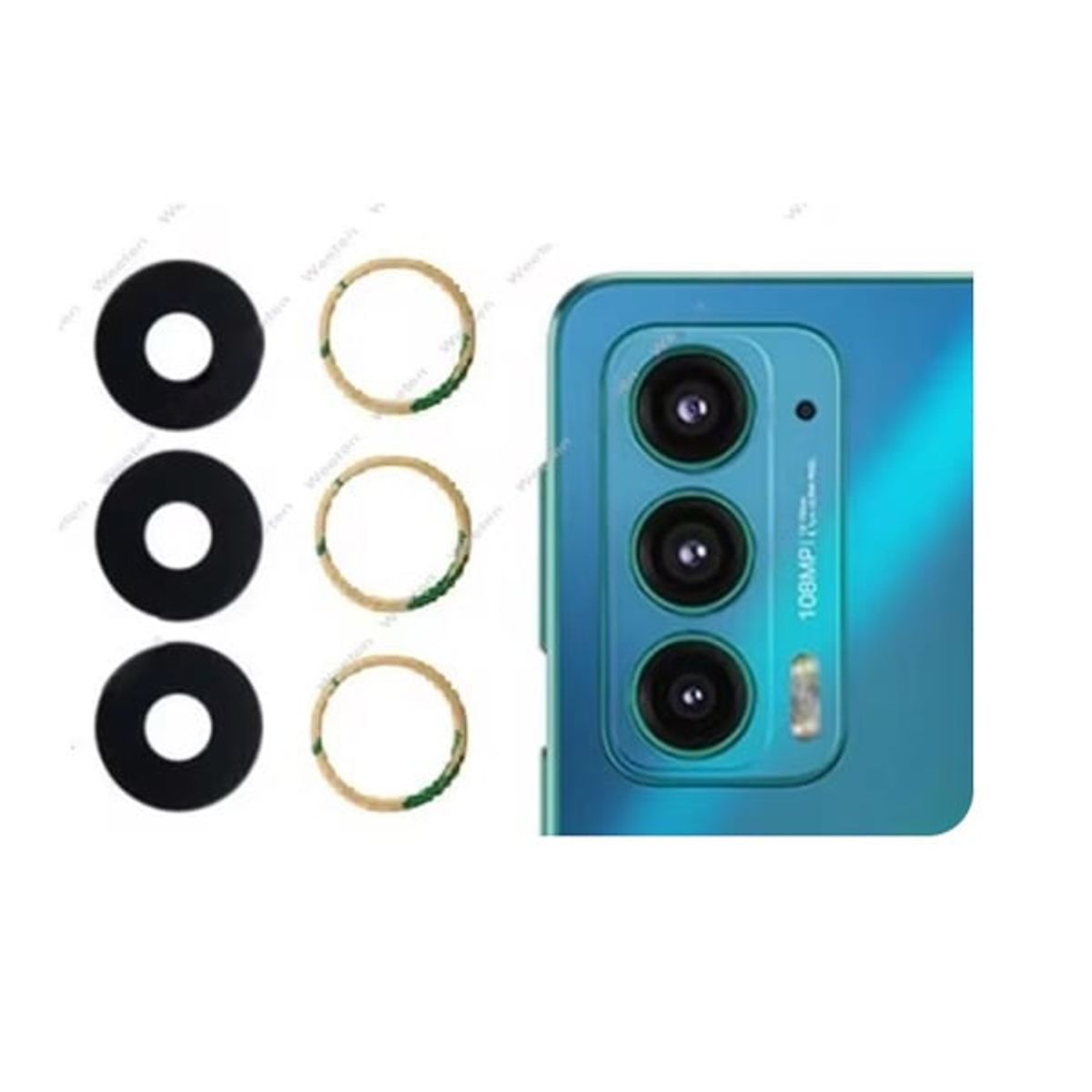 GENERICO - Repuesto lente Vidrio de cámara Moto Edge 20