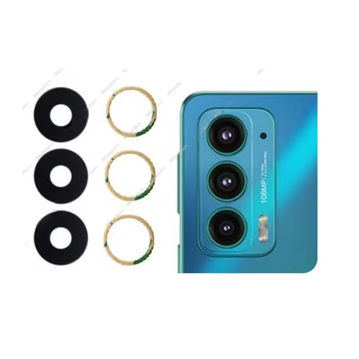 GENERICO - Repuesto lente Vidrio de cámara Moto Edge 20