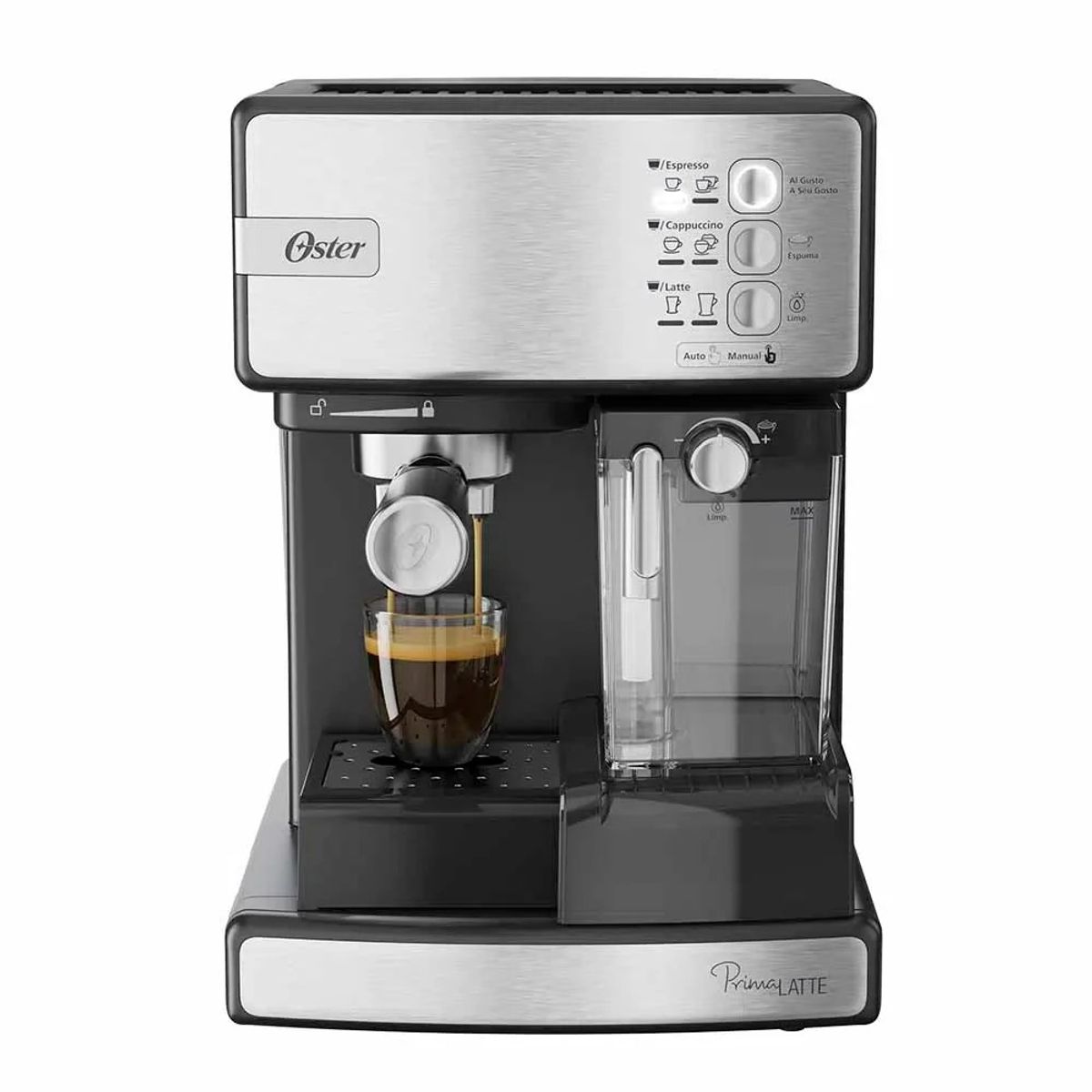 OSTER - Cafetera Automática Espresso Oster Prima Latte BVSTEM6603SS-Plateado