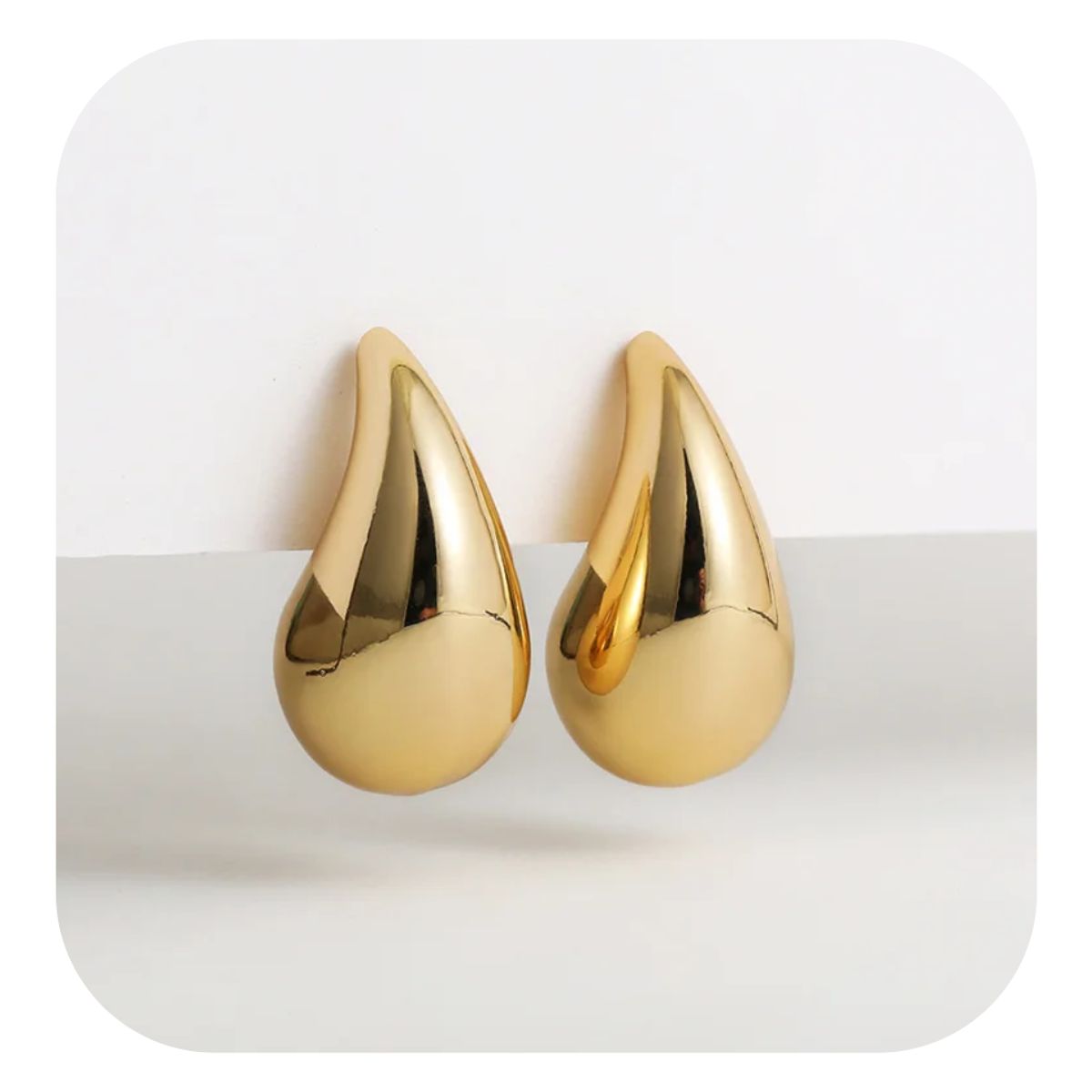 GENERICO - Aretes Mujer Gota Trendy Joya Regalo Acero Dorado