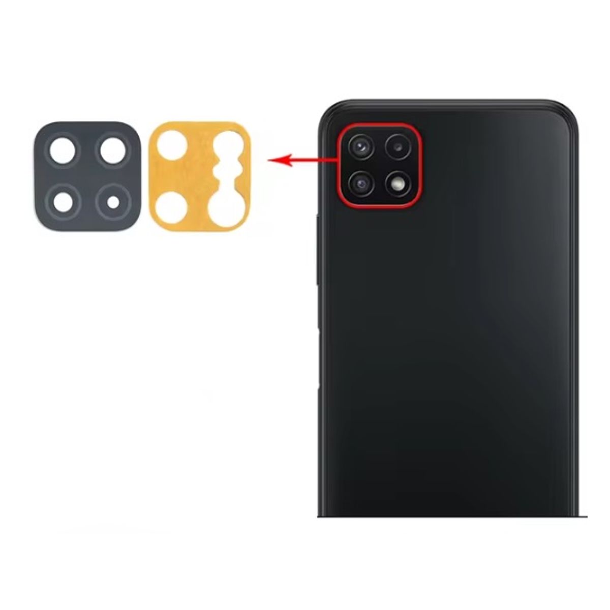 GENERICO - Repuesto lente Vidrio de cámara Samsung A22 5G