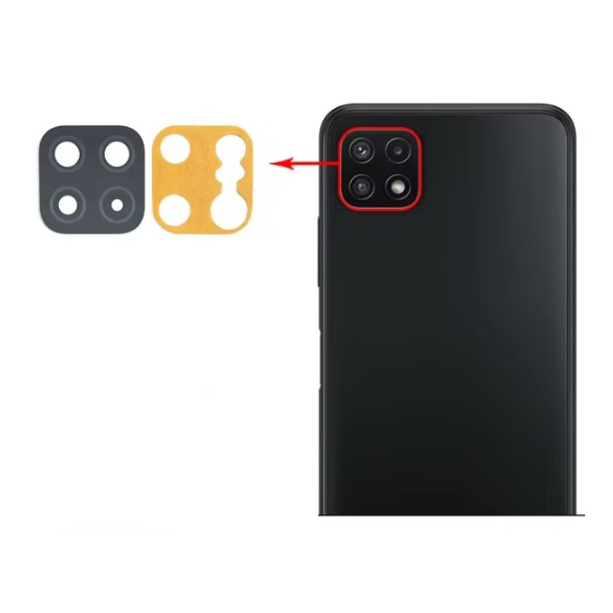 GENERICO - Repuesto lente Vidrio de cámara Samsung A22 5G