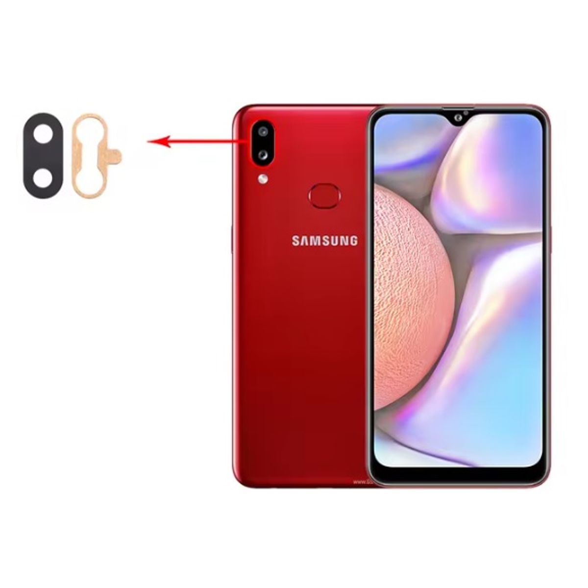 GENERICO - Repuesto lente Vidrio de cámara Samsung A10S