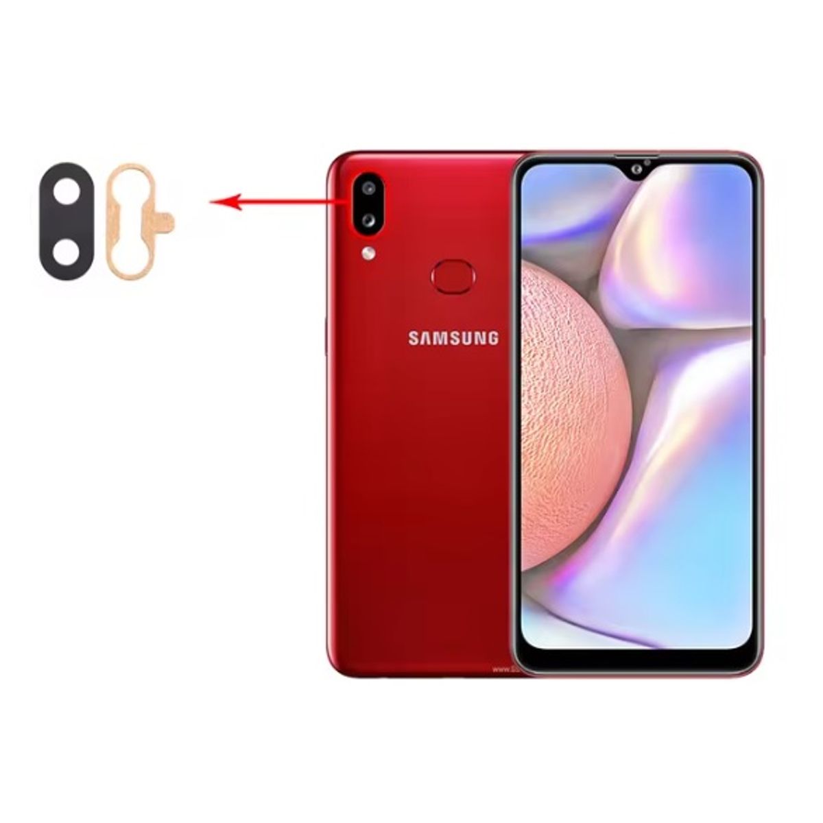 GENERICO - Repuesto lente Vidrio de cámara Samsung A10S