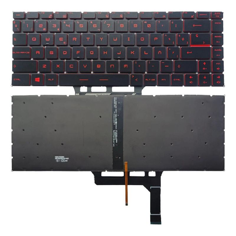 GENERICO - TECLADO PARA MSI MS-16R1 GF63 MS-16R1 ROJO ILUMINADO
