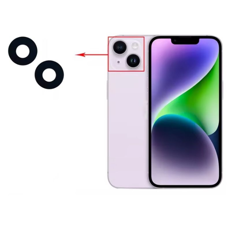 GENERICO - Repuesto lente Vidrio de cámara iPhone 14