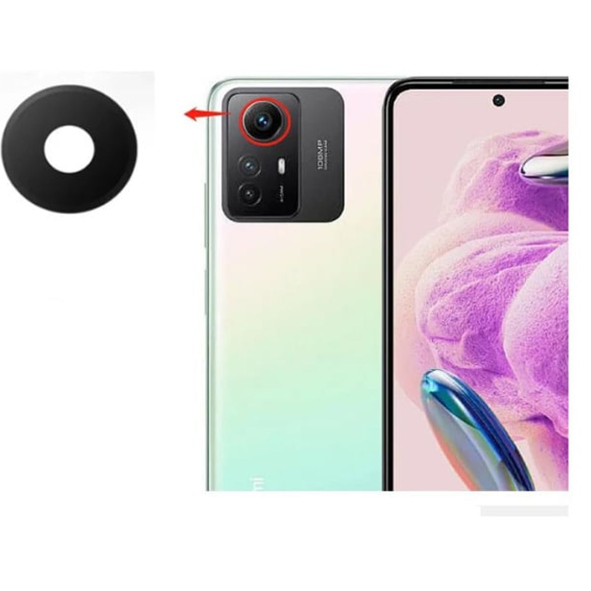 GENERICO - Repuesto lente Vidrio de cámara Xiaomi Redmi Note 12S