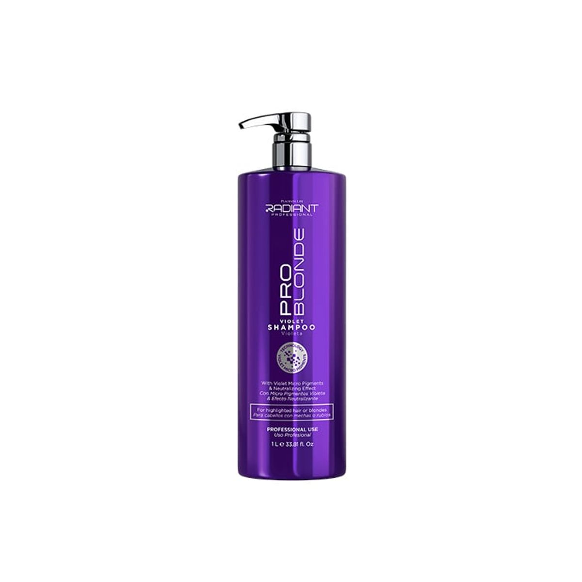 RADIANT - Shampoo Radiant Pro Blonde Violet Frasco 1Lt