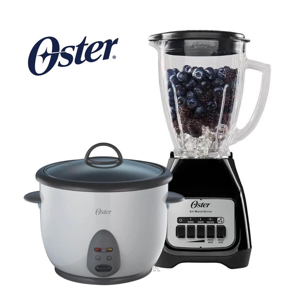 OSTER - Combo Oster Licuadora BLSTKAGBPB + Arrocera 1.8 Litros CKSTRC1700W