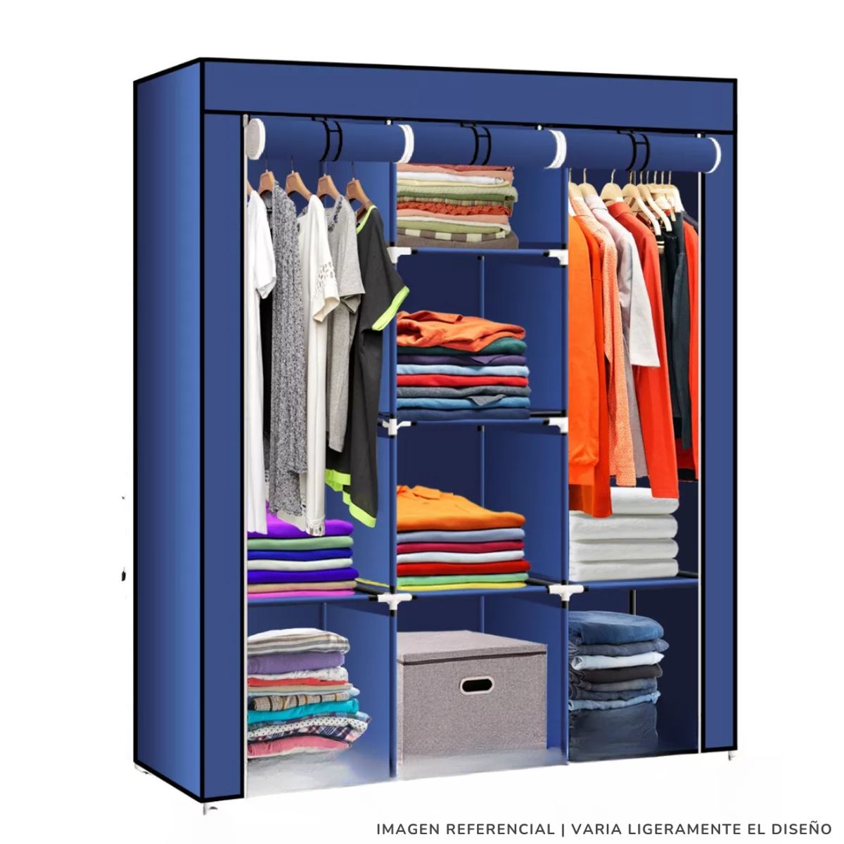 INSPIRA MARKET - Ropero armable de 3 cuerpos de tela