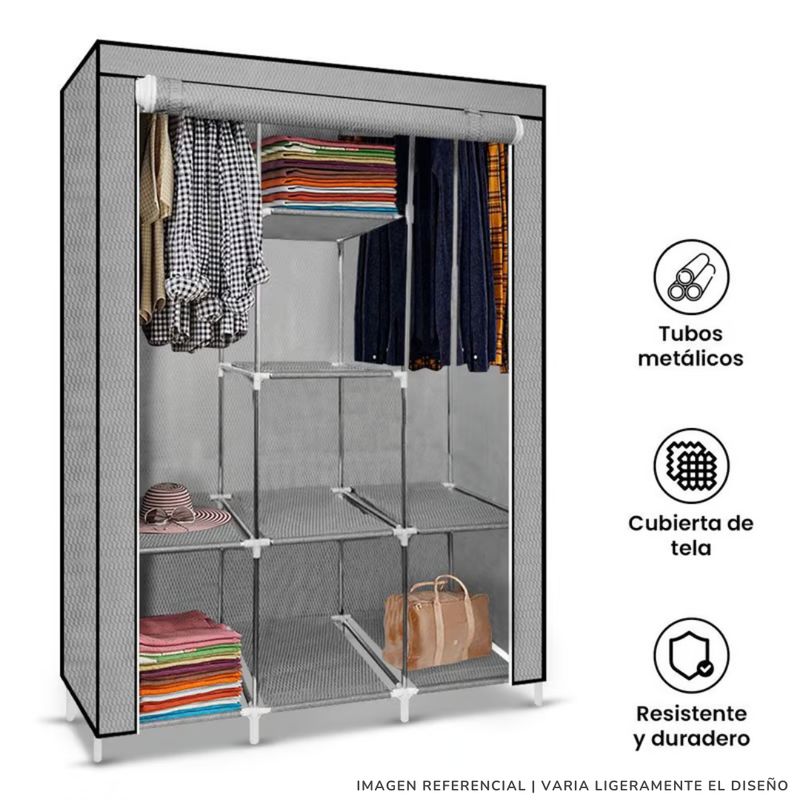 INSPIRA - Ropero armable de 3 cuerpos de tela