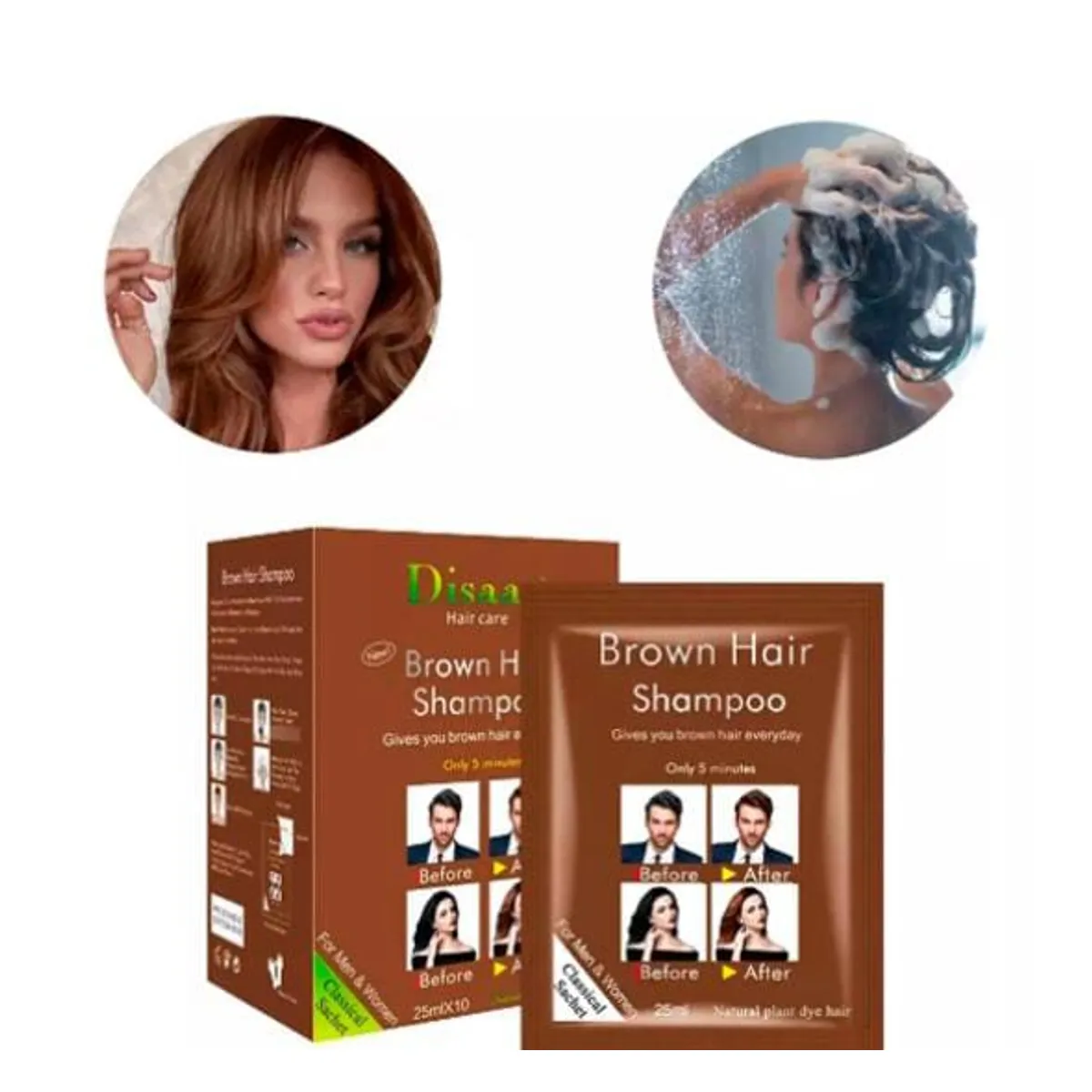 GENERICO - CK X 10 SACHET CHAMPU NATURAL CUBRE CANAS