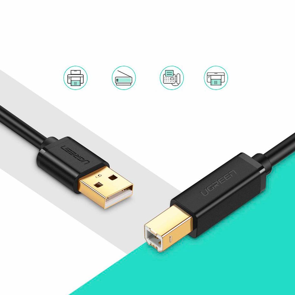 UGREEN - Cable Ugreen USB de Impresora USB A a B cable USB B 2.0 3 M 10351