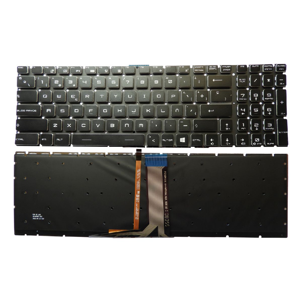 GENERICO - TECLADO PARA MSI MS-16K2 ILUMINADO RGB