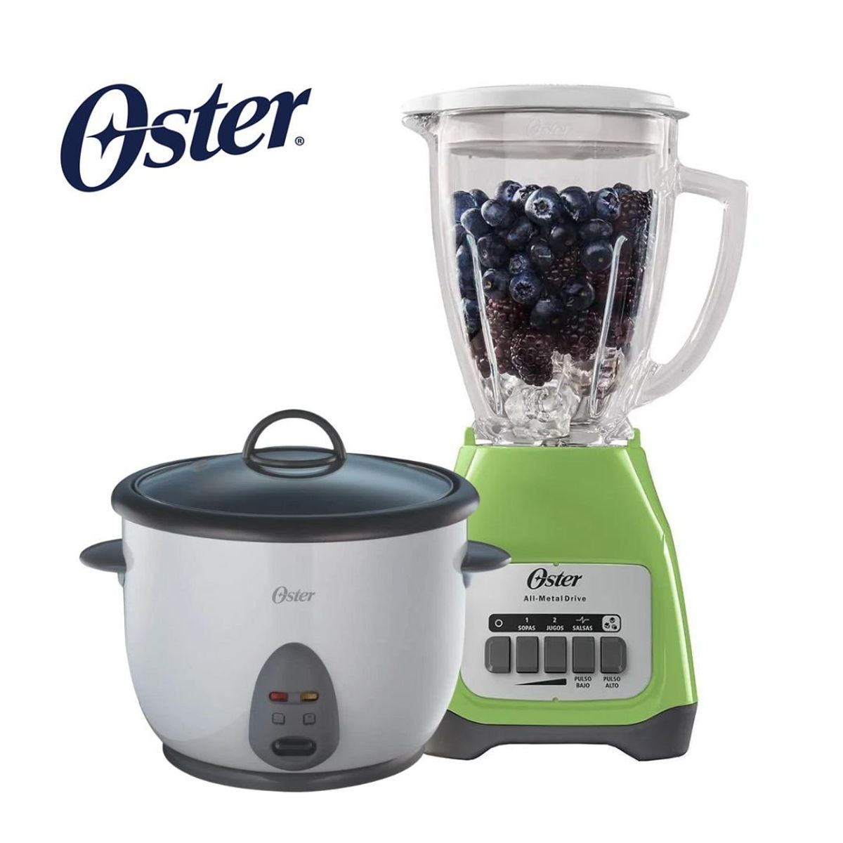 OSTER - Combo Oster Licuadora BLSTKAGKPB + Arrocera 1.8 LtsCKSTRC1700W.