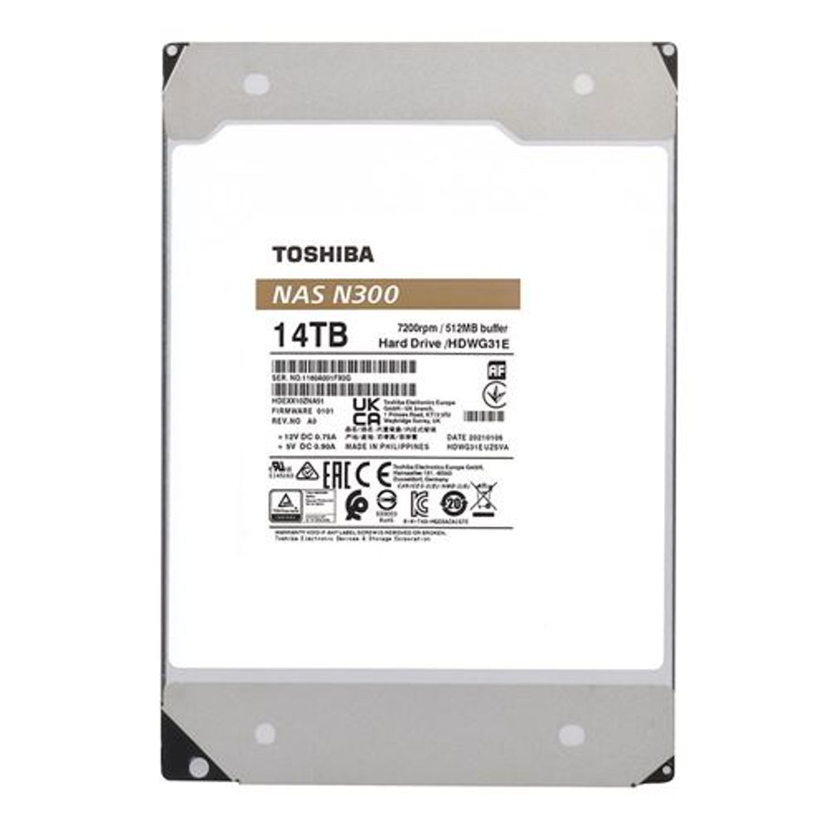 TOSHIBA - Disco duro Toshiba N300 NAS 14TB SATA 6 0Gbs 7200rpm 512MB Cache 3 5