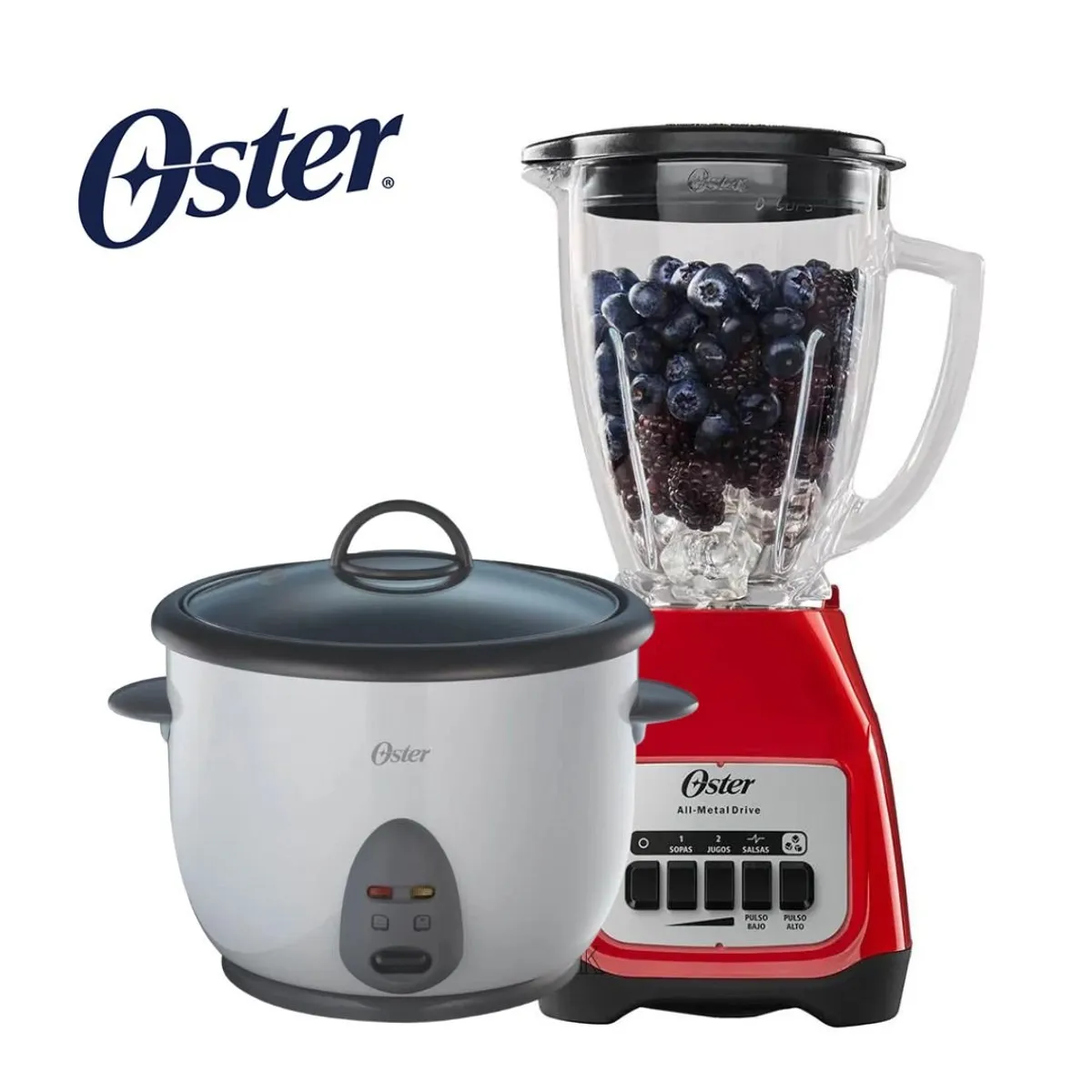 OSTER - Combo Oster Licuadora BLSTKAGRPB + Arrocera 1.8 LtsCKSTRC1700W.