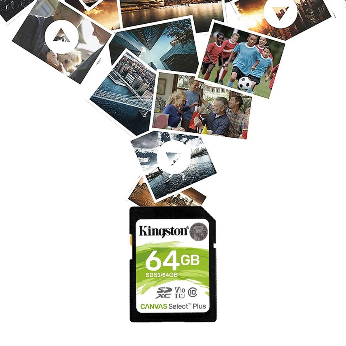 KINGSTON - Memoria Card SD Kingston Canvas Select Plus 64 GB UHS-I