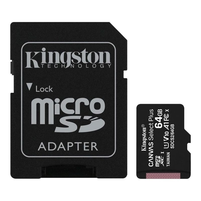 KINGSTON - Memoria micro-SD Kingston Canvas Select 64GB UHS-I