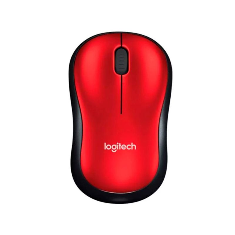 LOGITECH - MOUSE LOGITECH M185 WIRELESS RED P/N: 910-003635