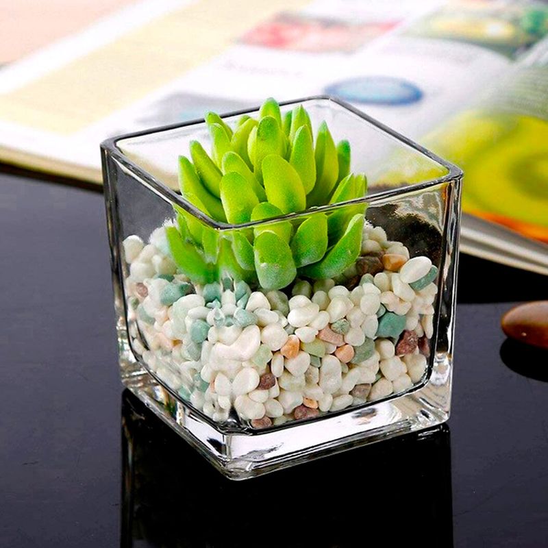 LIBBEY - Portavela en Forma de Cubo 12.7 cm.