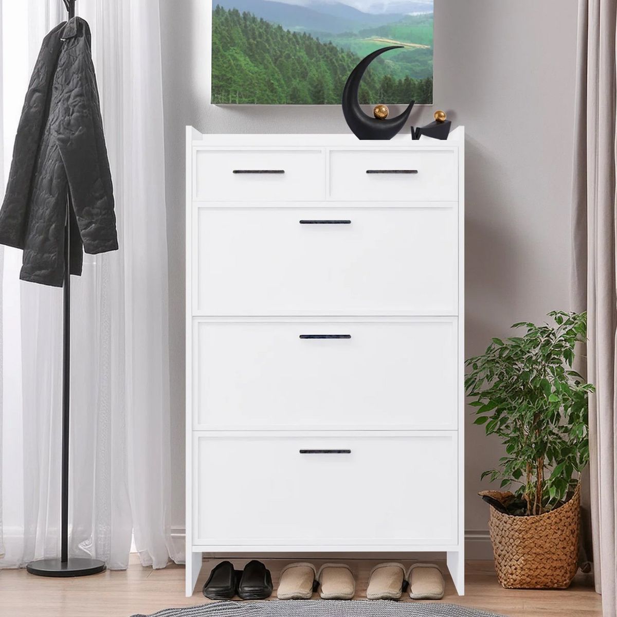 VENTITAS HOME - Zapatera Moderna Mérida Ventitas Home Color Blanco