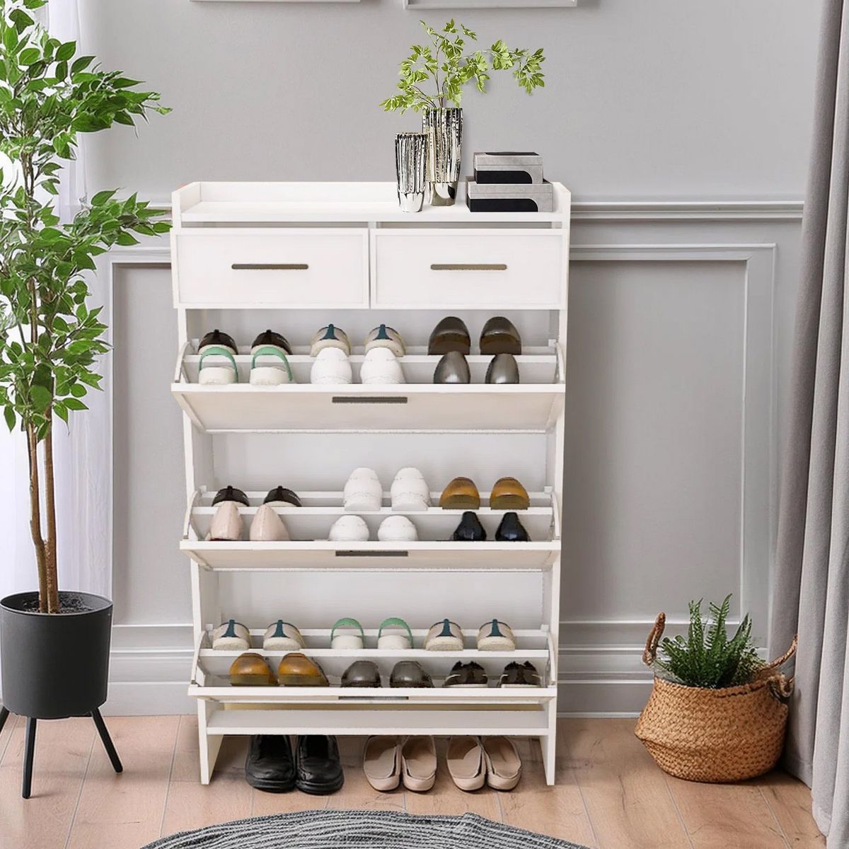 VENTITAS HOME - Zapatera Moderna Mérida Ventitas Home Color Blanco