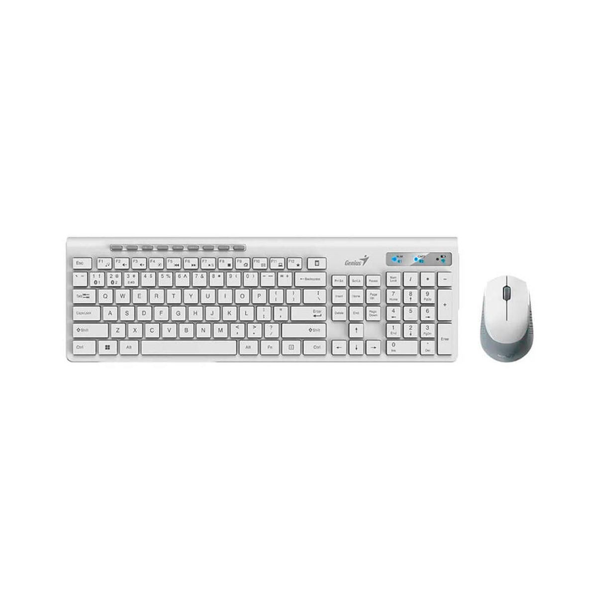 GENIUS - Teclado Genius+Mouse Slimstar 8230 Wireless Bluetooth Multimedia White