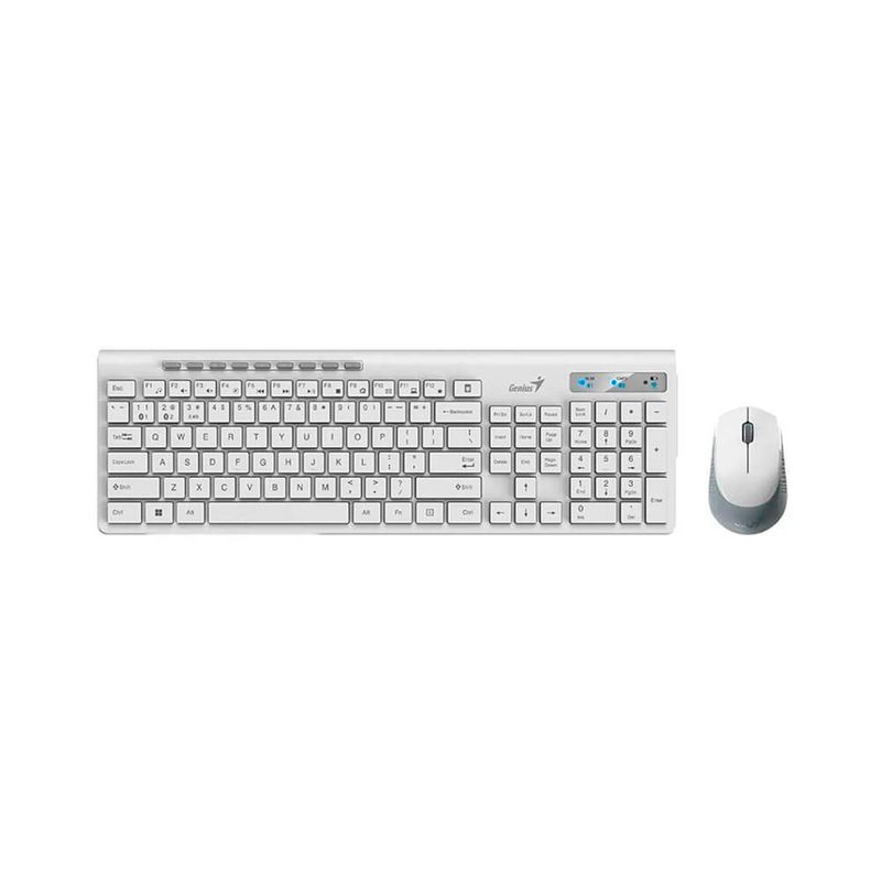 GENIUS - Teclado Genius+Mouse Slimstar 8230 Wireless Bluetooth Multimedia White