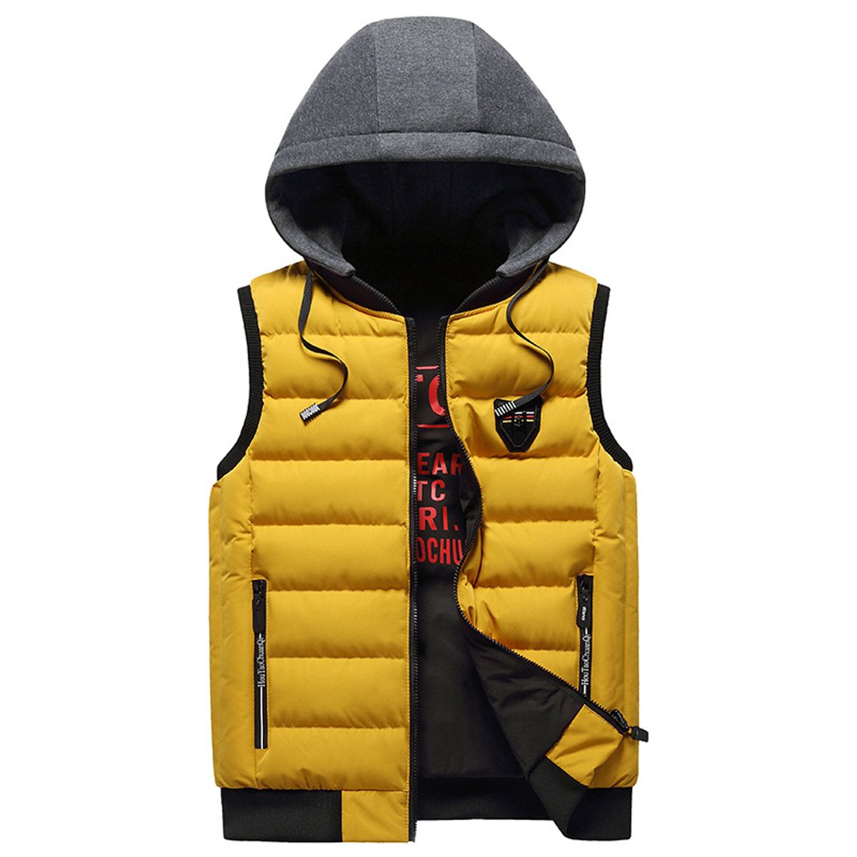 GENERICO - CHALECO REVERSIBLE SLIMFIT CON CAPUCHA  DESMONTABLE