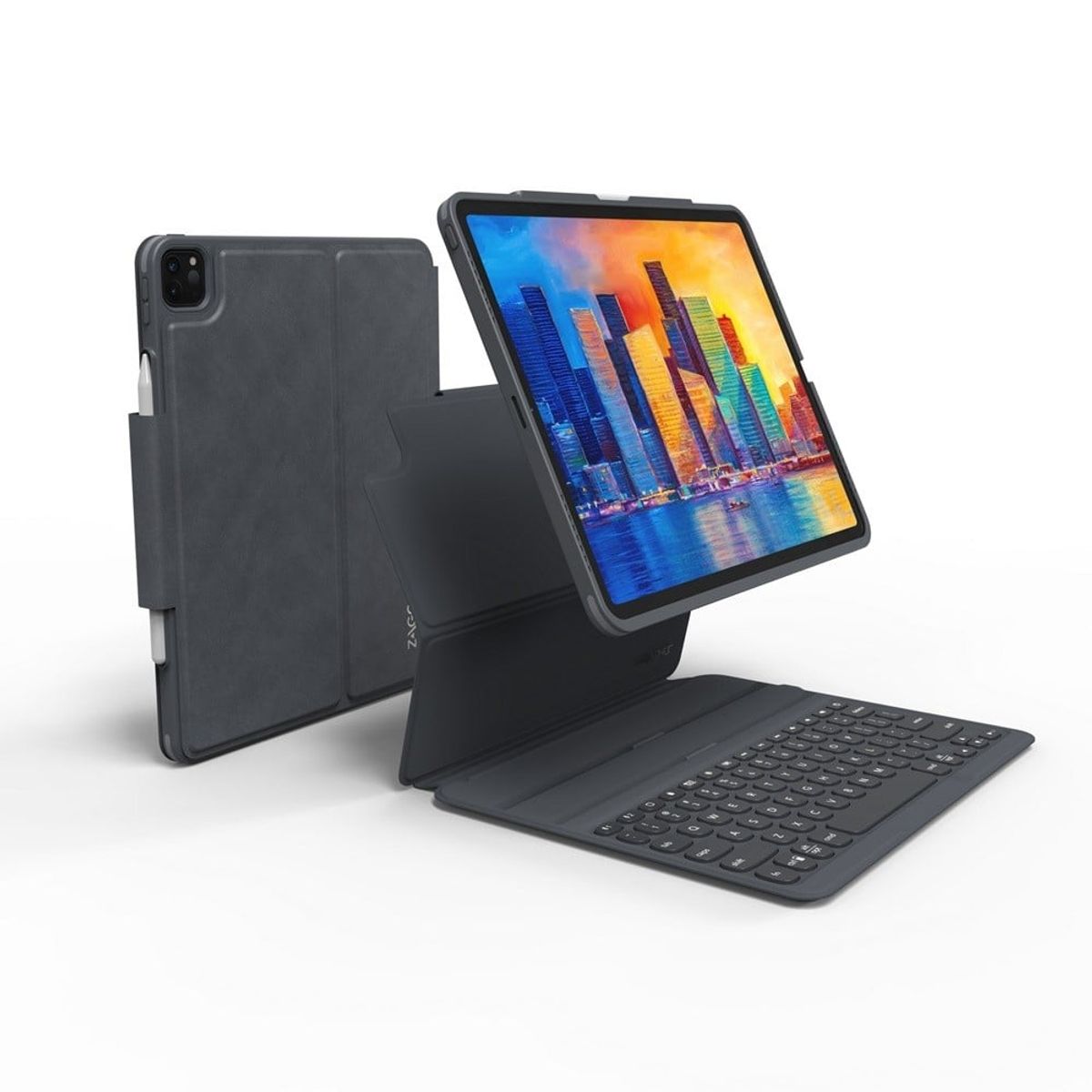 ZAGG - Teclado y Case ZAGG Pro Keys iPad Pro 12,9 3 a 6a Gen y iPad Air 13 M2