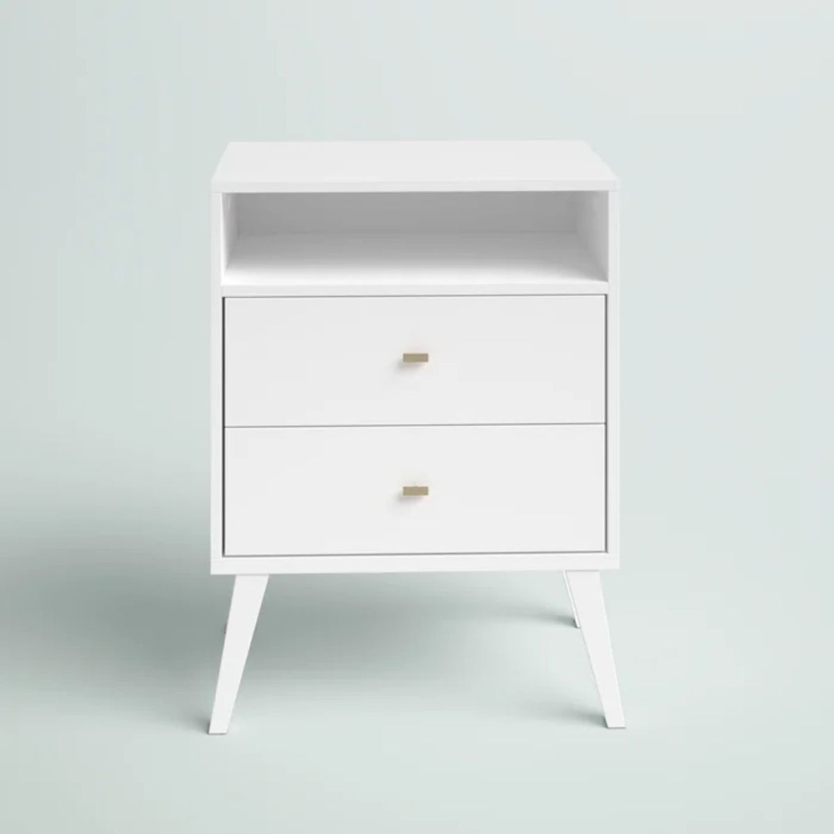 TU MESITA - Velador Mesa de Noche Amauta color Blanco 2 cajones TU MESITA