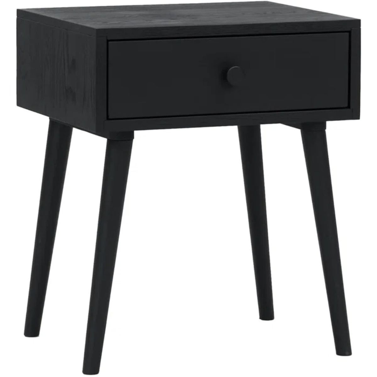 TU MESITA - Velador Mesa de Noche Isidor 1 cajón color Negro TU MESITA
