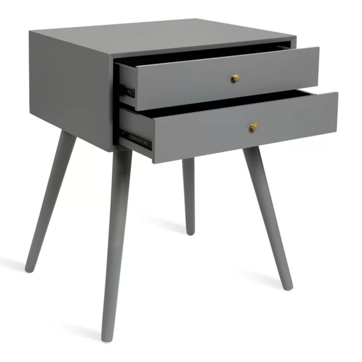 TU MESITA - Velador Mesa de Noche Nora color Gris 1 cajón TU MESITA