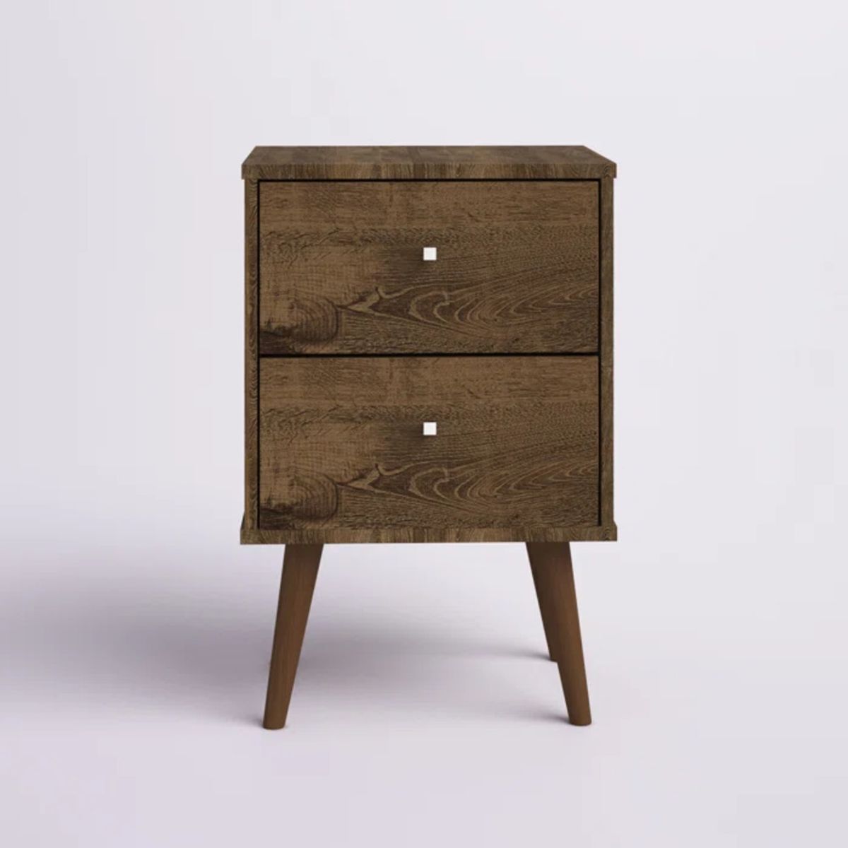 TU MESITA - Velador Mesa de Noche Karim color Marrón 2 cajones TU MESITA