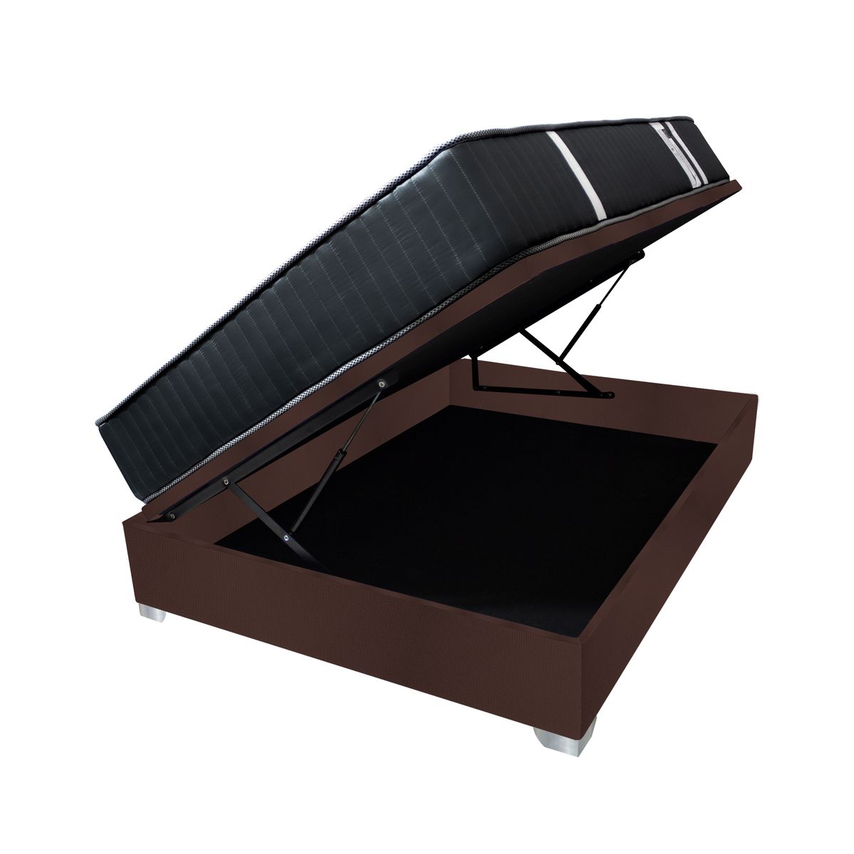 BARAKA HOME - Cama Box Espacio Trento Dual Rest 1.5 plz - Chocolate