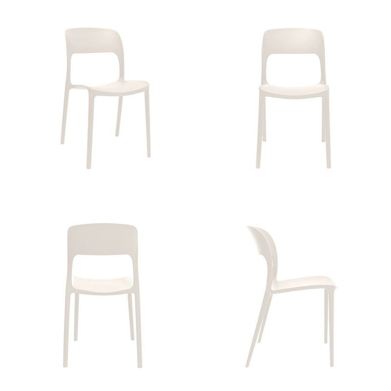BONNO - Set X 4 Silla de Diseño Obi Blanca Bonno