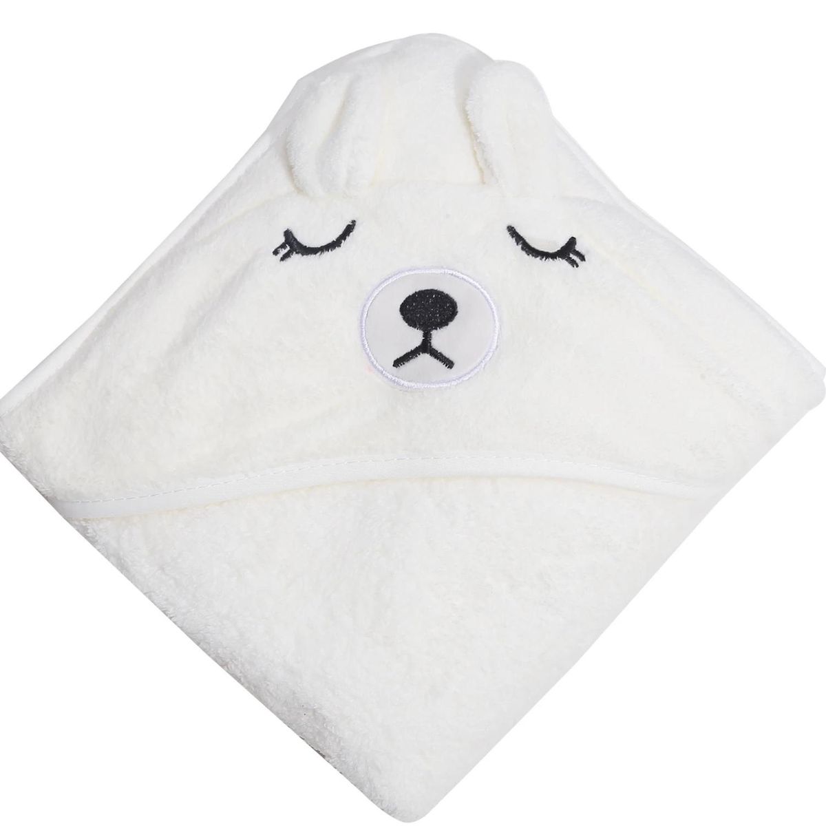 GENERICO - Toalla baño bebé - Osito - Blanco