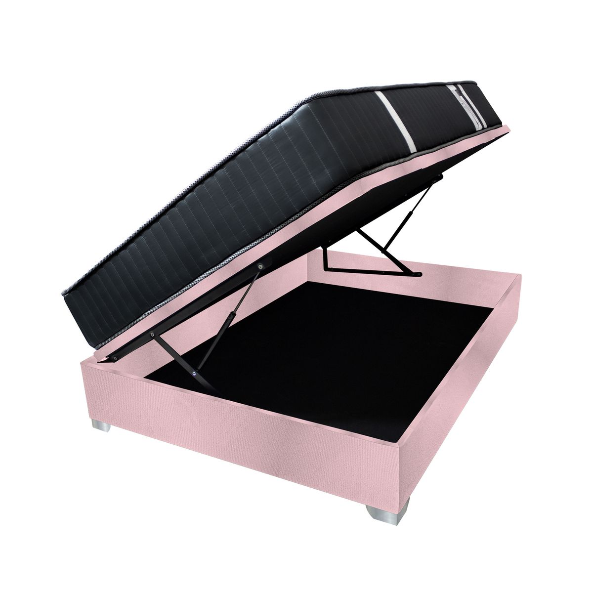 BARAKA HOME - Cama Box Espacio Trento Dual Rest 1.5 plz - Rosado