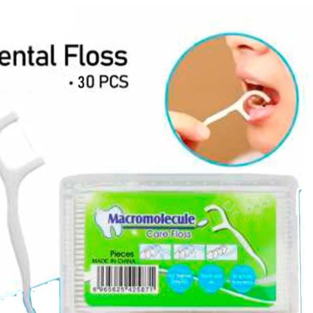 GENERICO - Hilo Dental Blanco para Adultos Pack