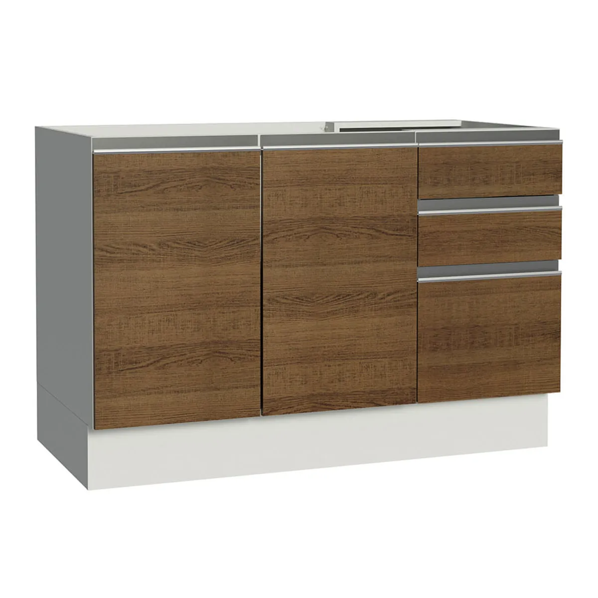 MADESA - Mueble de Cocina Glamy 2 Puertas 3 Cajones 120 cm x 60 cm